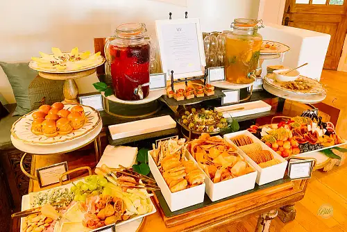 Closeup of Welcome Appetizers Table