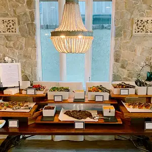 Dinner on Buffet Table