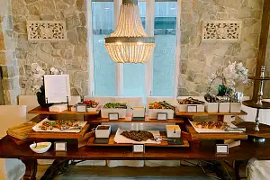 Dinner on Buffet Table