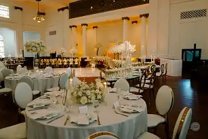 Wedding Setup in Gold and White