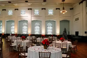 Ballroom Set for Holiday Party