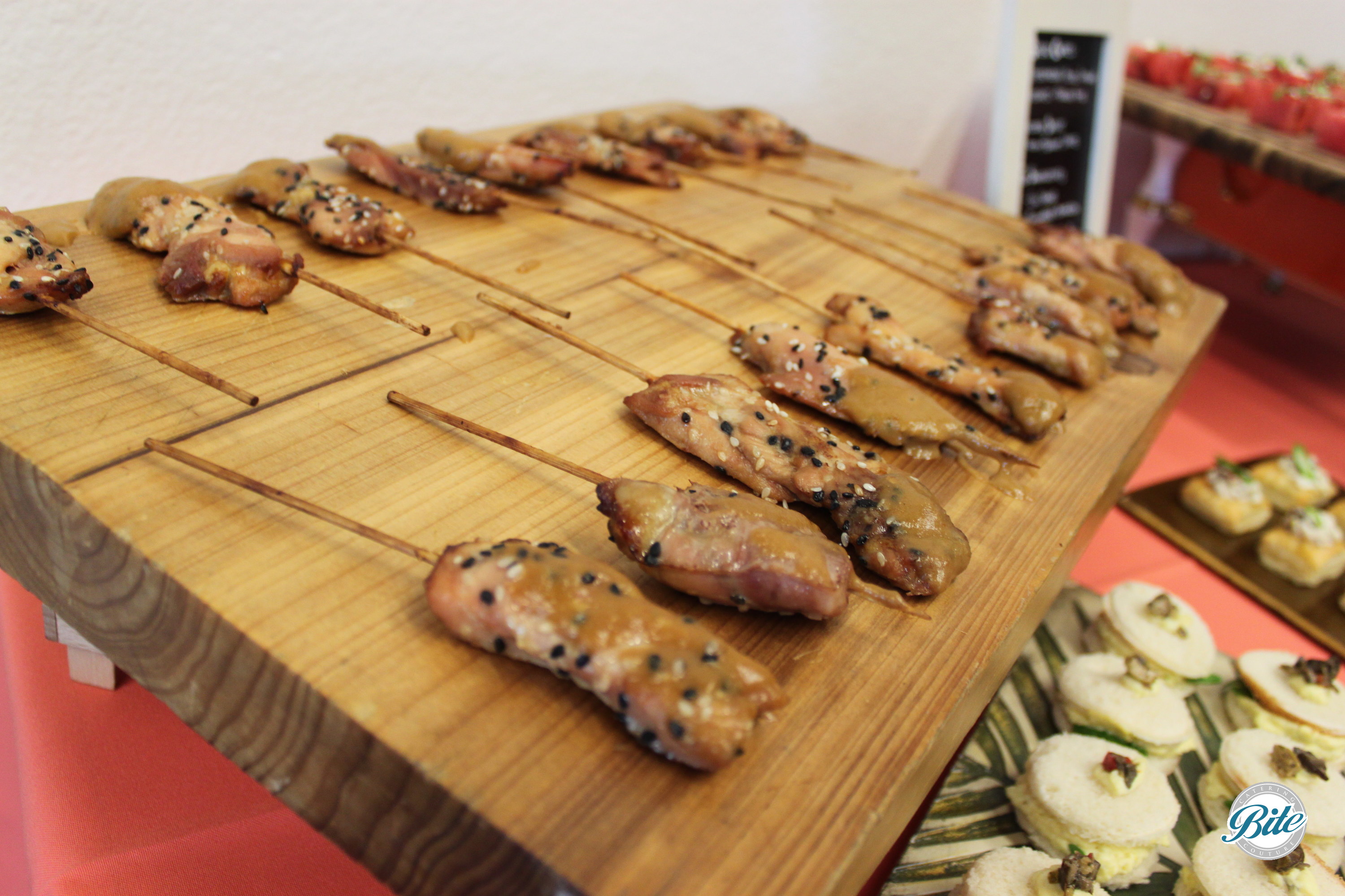 Chicken Satay Skewers at Torrance Cultural Arts Center